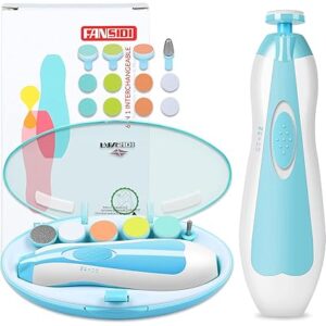 6-in-1 Electric Baby Nail Trimmer with LED Light – Safe Nail Cutter 9 shamagarments.pk