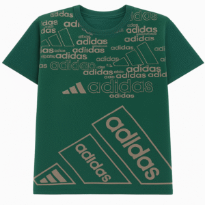 Adidas Kids Green Graphic T-Shirt – Stylish & Comfortable Casual Wear