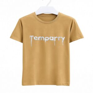 Boys Mustard T-Shirt – “Temparry Printed Summer Tee Shamagarments.pk