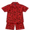 Boys Red Printed Summer Coord Set Casual Shirt & Shorts Shamagarments.pka Boys Red Printed Summer Coord Set Casual Shirt & Shorts Shamagarments.pka