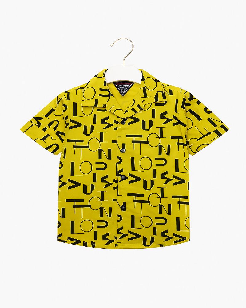 Boys Yellow Co-Ord Set Summer Style shamagarments.pk