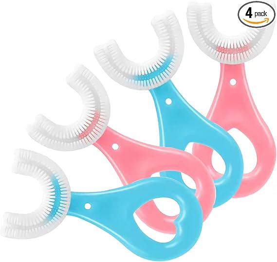 Deepsea Mi Babe U-Shape Silicone Toothbrush for Kids – 360° Soft Bristle
