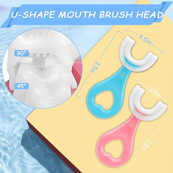Deepsea Mi Babe U-Shape Silicone Toothbrush for Kids – 360° Soft Bristle