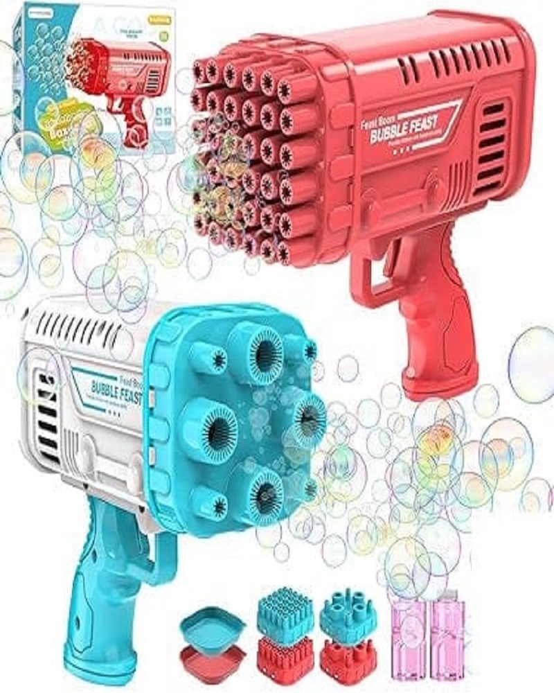 2-in-1Electric Bazooka Boom Feast Bubble Gun