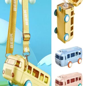 3-in-1 Baby Pacifier Holder Bus Design | Cute Sling Bag & Toy for Toddlers