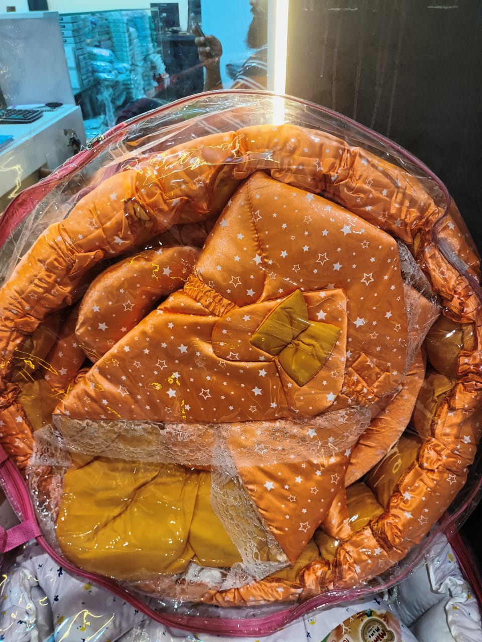 Baby Bedding Nest with Star Pillow 8 shamagarments.pk Baby Bedding Nest with Star Pillow | Newborn Sleep Pod 7 paices