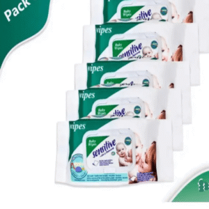 Baby Wipes Sensitive – Gentle & Soft Wipes for Babies (Pack of 5)