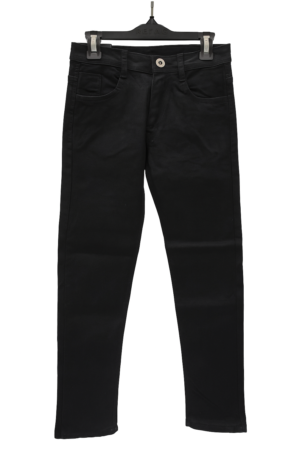 "Classic Black Kids' Straight-Fit Jeans – Stylish & Comfortable"
