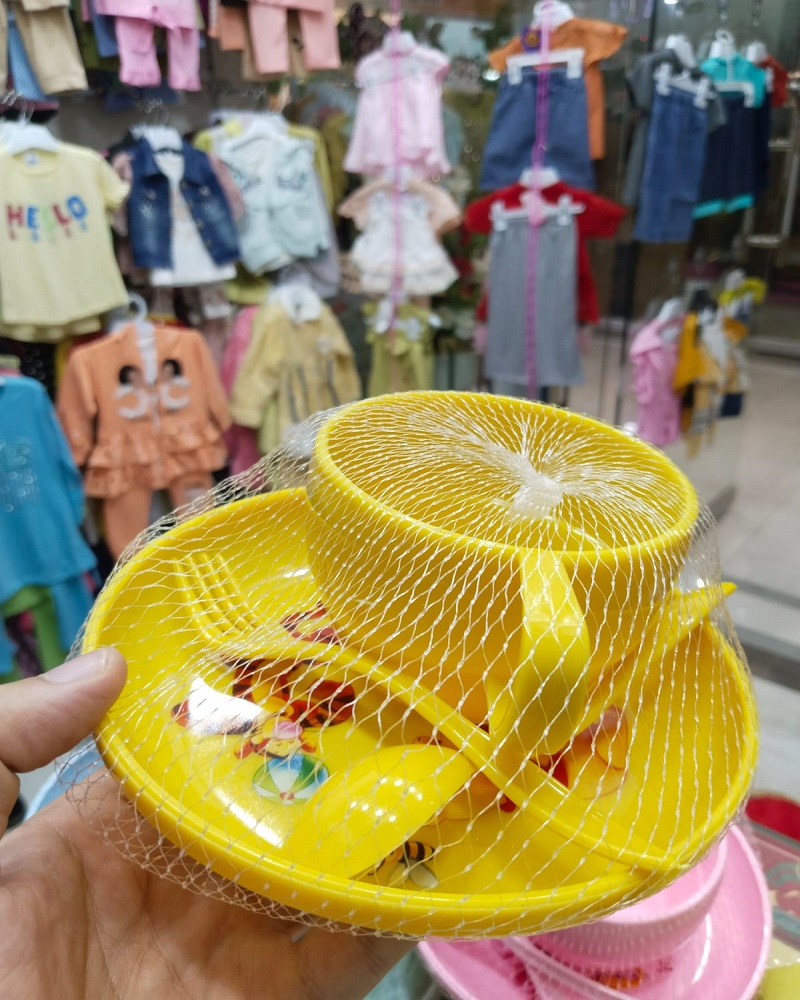 Colorful Kids' Plastic Cup and Saucer Sets