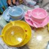 Colorful Kids' Plastic Cup and Saucer Sets