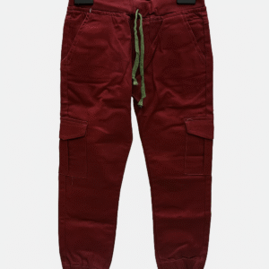 Kids Maroon Cargo Jogger Pants – Soft Cotton 1 shamagarments.pk Kids Maroon Cargo Jogger Pants – Soft Cotton