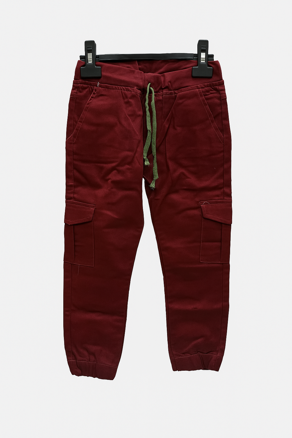 Kids Maroon Cargo Jogger Pants – Soft Cotton 1 shamagarments.pk Kids Maroon Cargo Jogger Pants – Soft Cotton