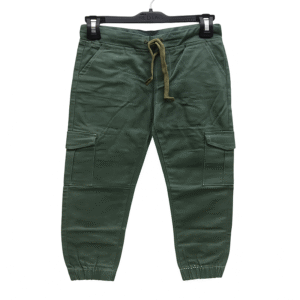 Kids Olive Green Cargo Jogger Pants – Soft Cotton