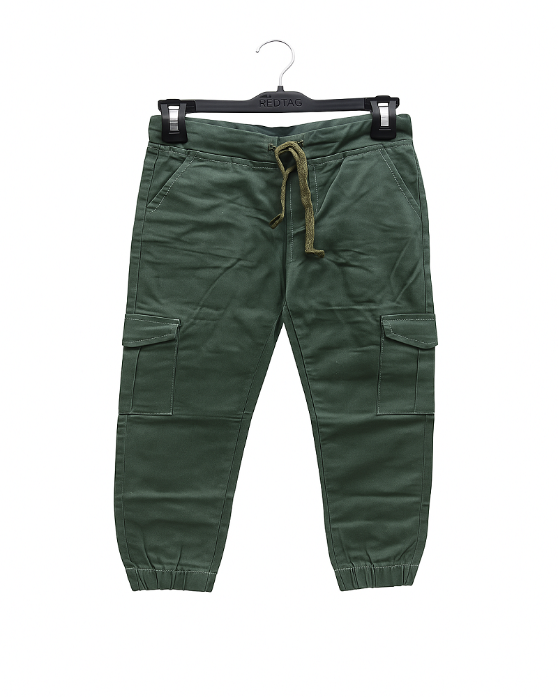 Kids Olive Green Cargo Jogger Pants – Soft Cotton 2 shamagarments.pk Kids Olive Green Cargo Jogger Pants – Soft Cotton