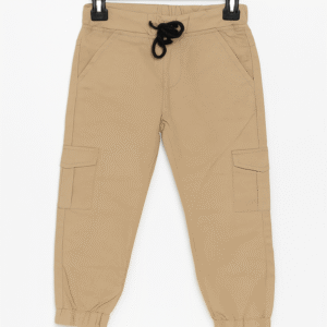 Kids Stretchable Cargo Pants – Beige | Comfortable & Stylish