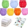 Reusable Adjustable Baby Washable Diapers with Pad Plain