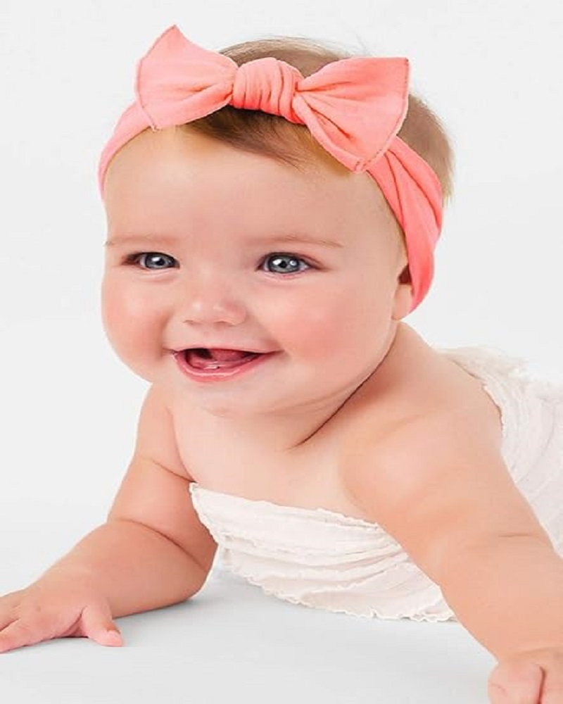 Solid Baby Headband Cable Knit Bow Hair Band shamagarments.pk