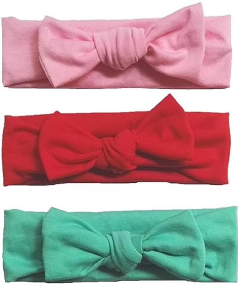 Solid Baby Headband Cable Knit Bow Hair Band shamagarments.pk