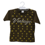 Vintage Brown Printed T-Shirt – Stylish Designer Kids Wear
