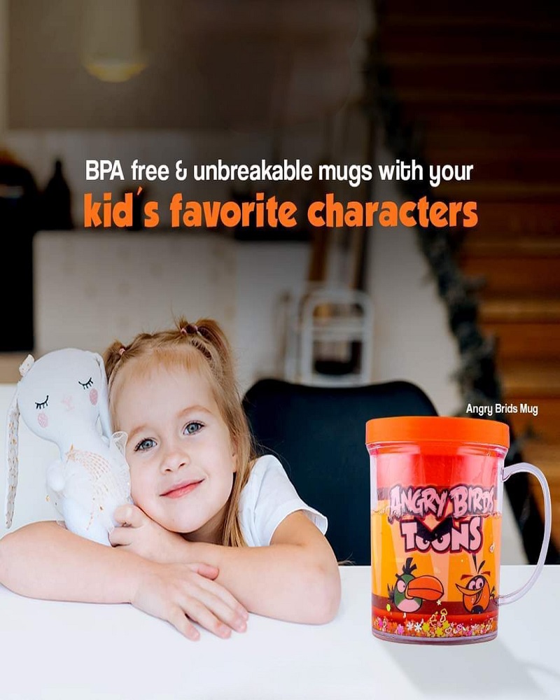 Kids Character Glitter Mugs / Fancy 3D Cartoon Mugs for Kids